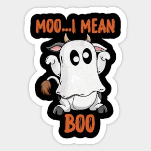 Moo I Mean Boo Sticker